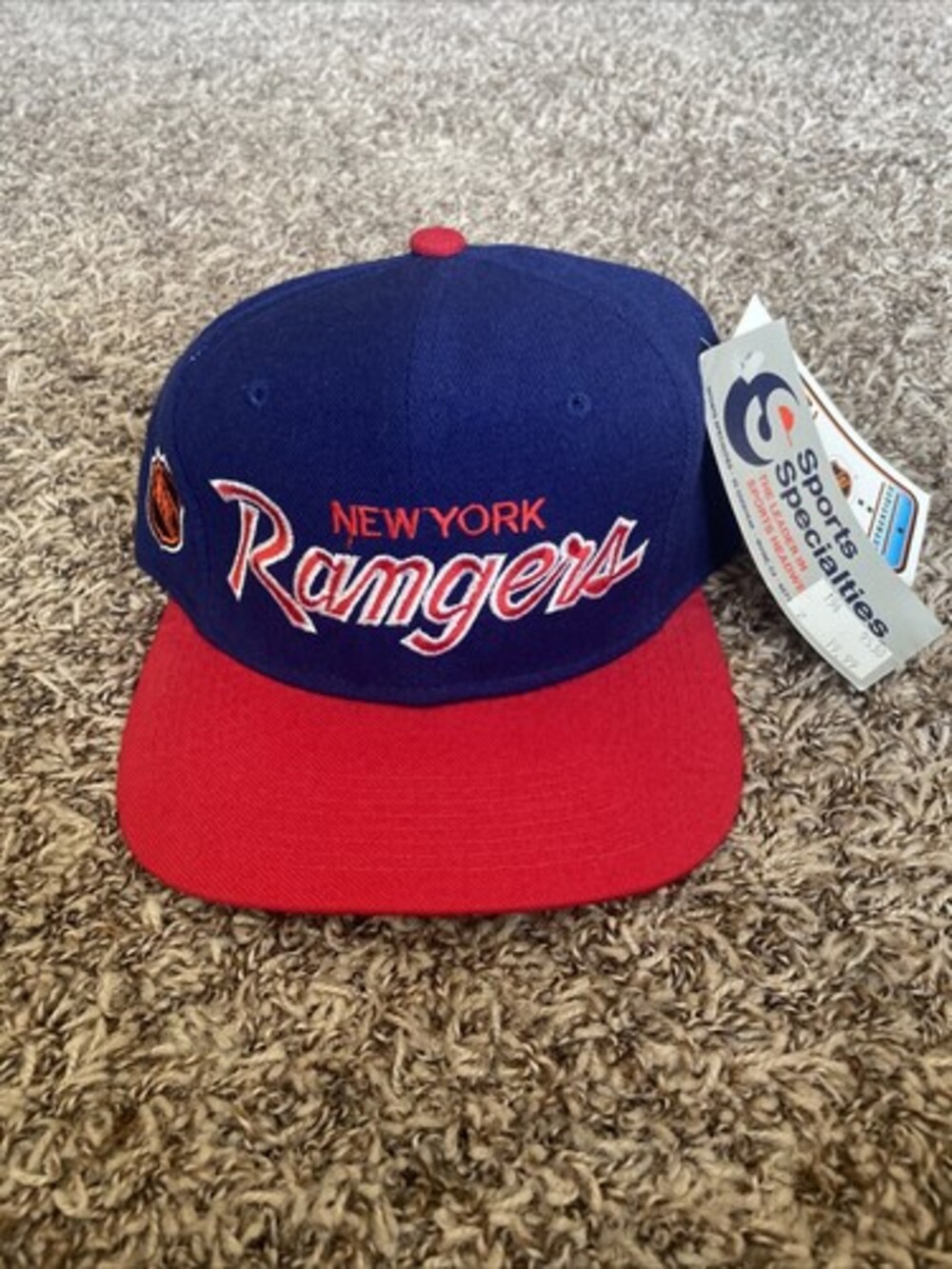Vintage Sports Specialties New York Rangers Fitted Hat Script NHL NWT New Size 7